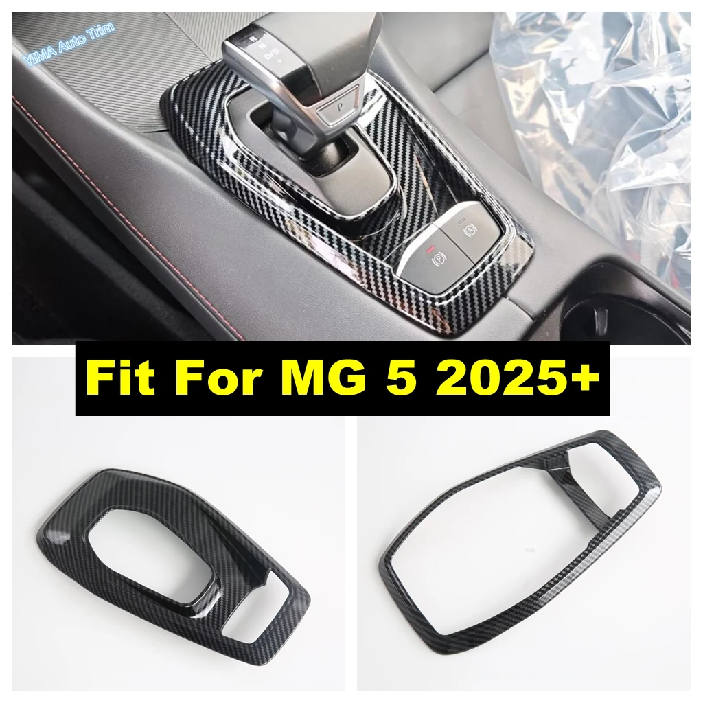 

Carbon Fiber Central Control Transmission Shift Gear Panel Frame Decoration Cover Trim For MG 5 2025 2026 Accessories Interior