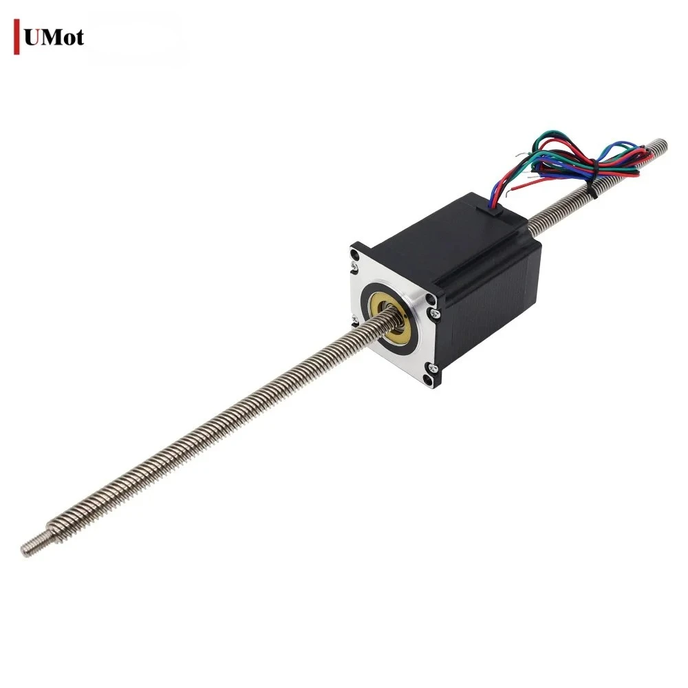 UMOT 57*76mm 2.4Nm Tr9.52*3.18/Tr10*10 Nema23 Lead Screw Non-Captive Linear Stepper Motor Linear Actuator for Medical Equipment
