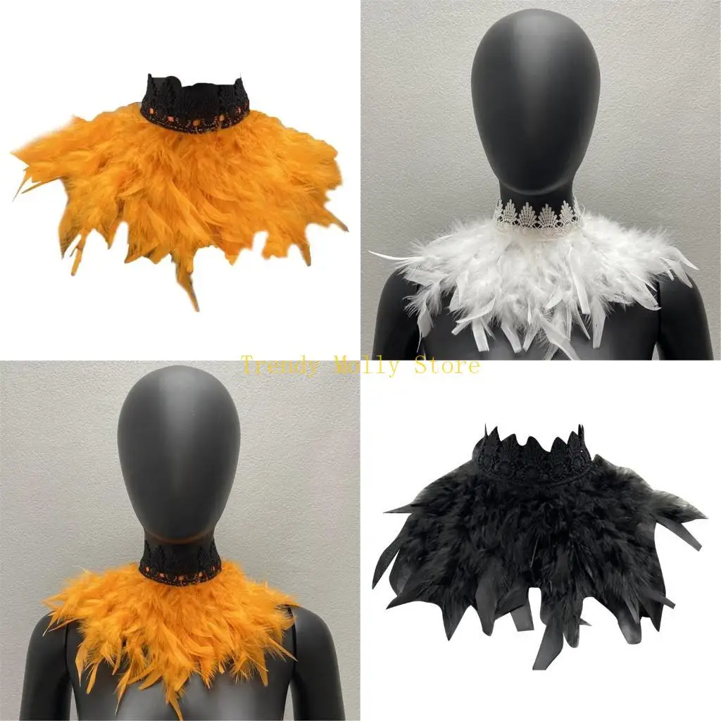 

N5KB Плечевая накидка с перьями регулируемого размера, замечательная вещь для мужчин и женщин на карнавальных вечеринках,