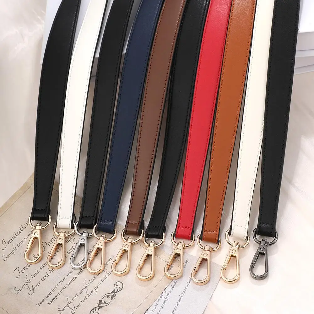 

Artificial Leather Bag Strap Handbags Handles for Handbag Short Bag Purse Strap Golden Buckle Replacement Bag Belt Band