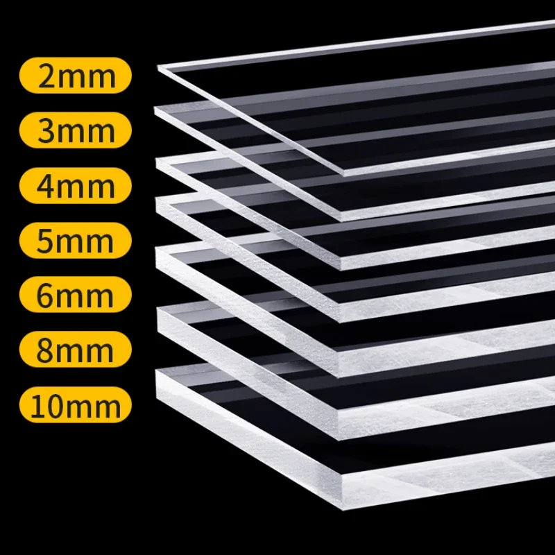 

1PC Customize Size 250mmx250mm Thickness 10mm Transparent PVC Board Hard Plastic Sheet Thin Plate