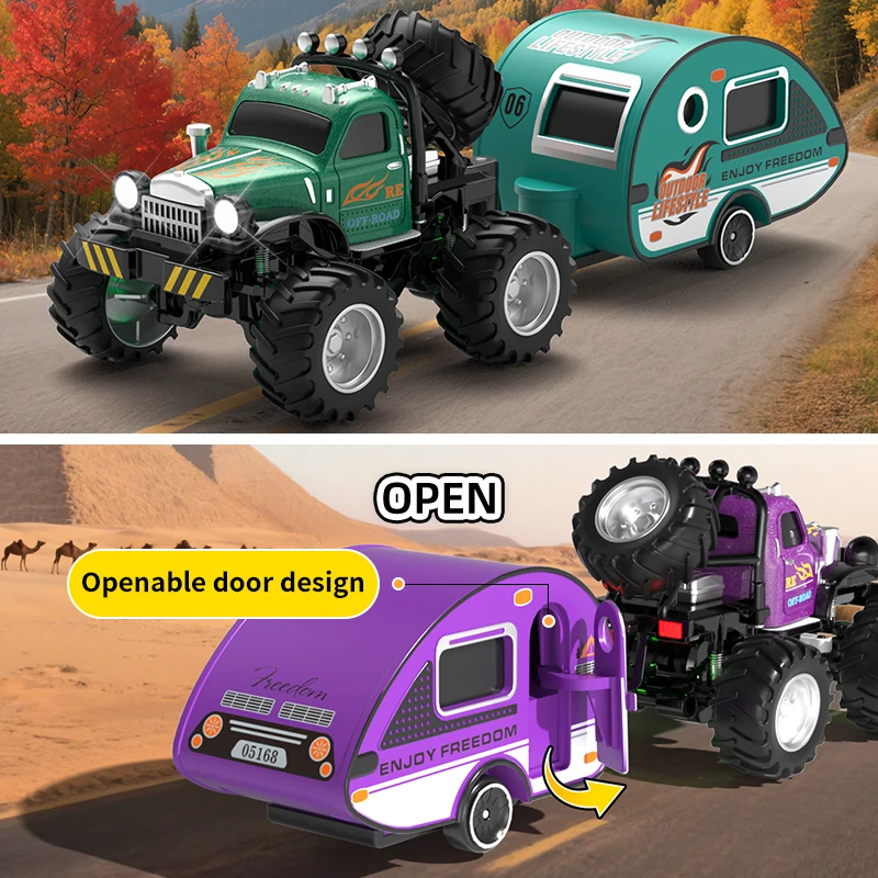 New 1:64 Rc Car Mini 2.4Ghz City Road Handle High Speed Alloy All Terrain Remote Control Car Dual Control Children's Toys Gifts view 4