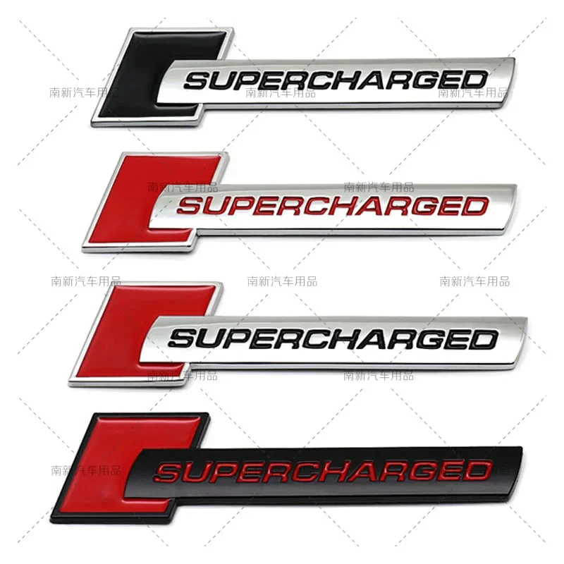 

3d Metal Supercharged Emblem Badge Decal Car Sticker for Q7 S Line A6 C6 A8 D4 S4 B8 S6 C5 V6 Supercharged Logo Accessories