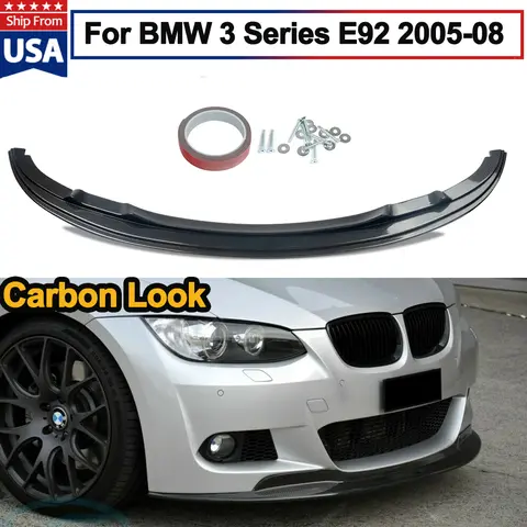 Front Bumper Lip for BMW 3 Series E92 E93 LCI  Bumper Canard Lip Splitter M Tech M Sport 2005-2008  Diffuser Replacement Part
