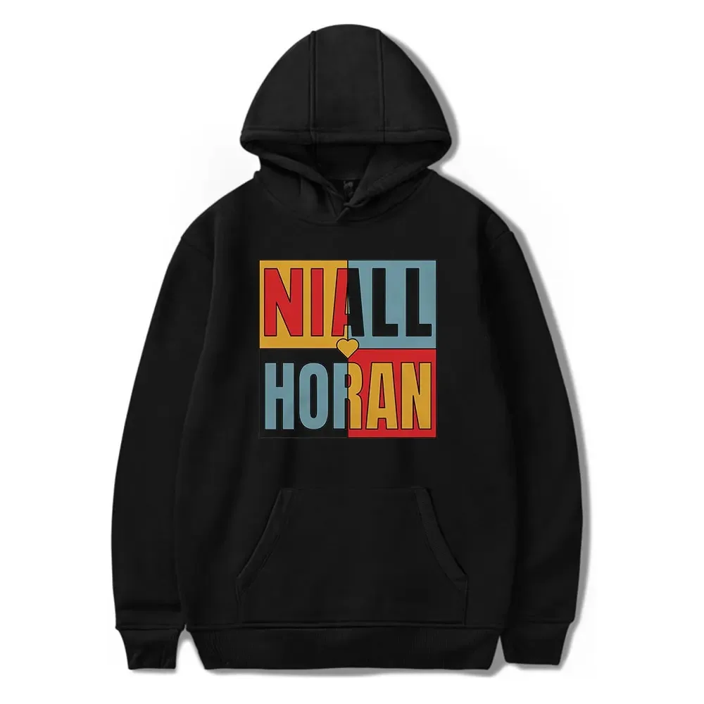 Niall Horan-Moletom unissexo Color Block, manga comprida, moletom com capuz, roupa casual, moda, homens e mulheres