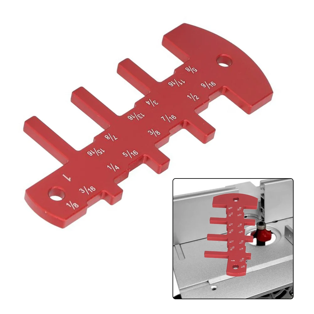 1pc Router Depth Gauge Aluminum Alloy Table Saw Height Gauge Precision Measurement Tool For Woodworking