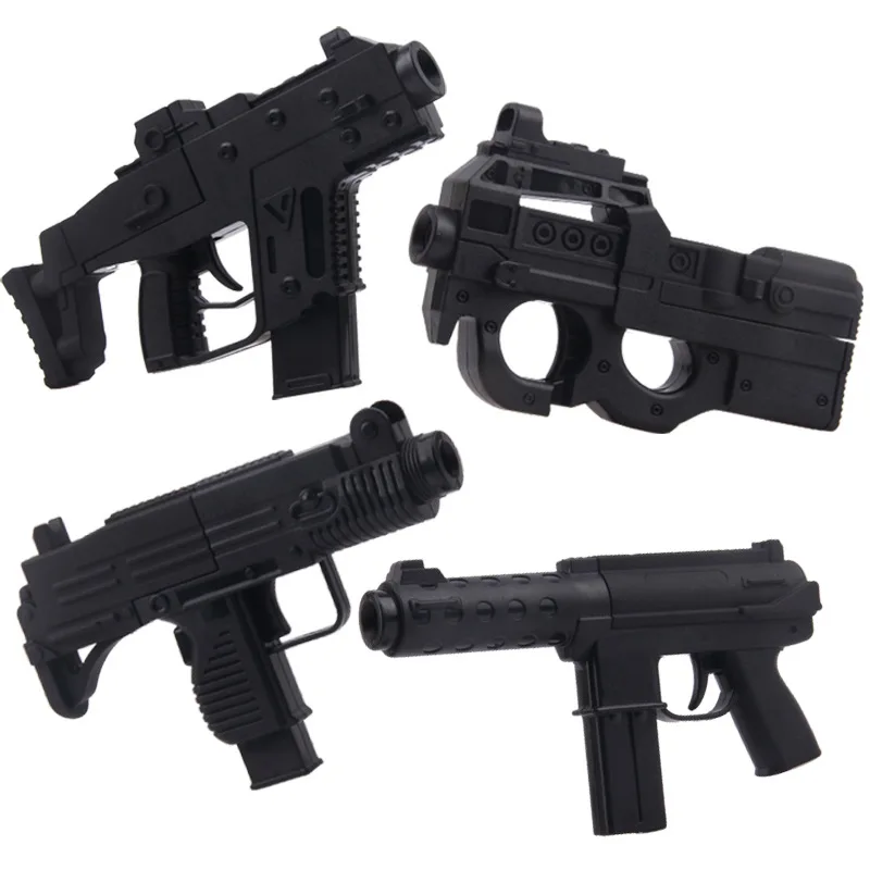 Mini pistolet TEC-9 P90 rewolwer zabawki pistolet Model dzieci zabawki miękki pocisk może strzelać pistolet maszynowy broń dla chłopców Party Favor