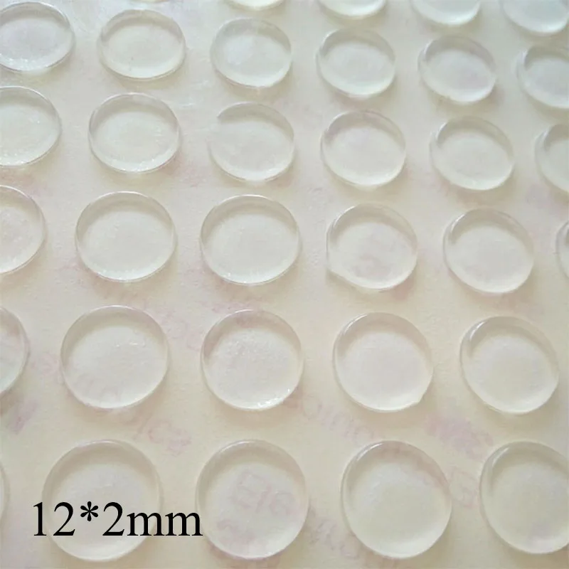 64Pcs/128Pcs 12*2Mm Protection Self adhesive Silicone Rubber Feet Pads Door Stopper Cabinet Bumpers Wall Rubber Shock Absorber