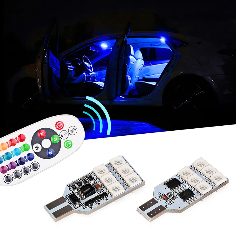 

1pair LED Car Interior Ambient Light Remote Control Decoration Auto Roof Atmosphere Lamp Colorful Atmosphere Neon Lighting