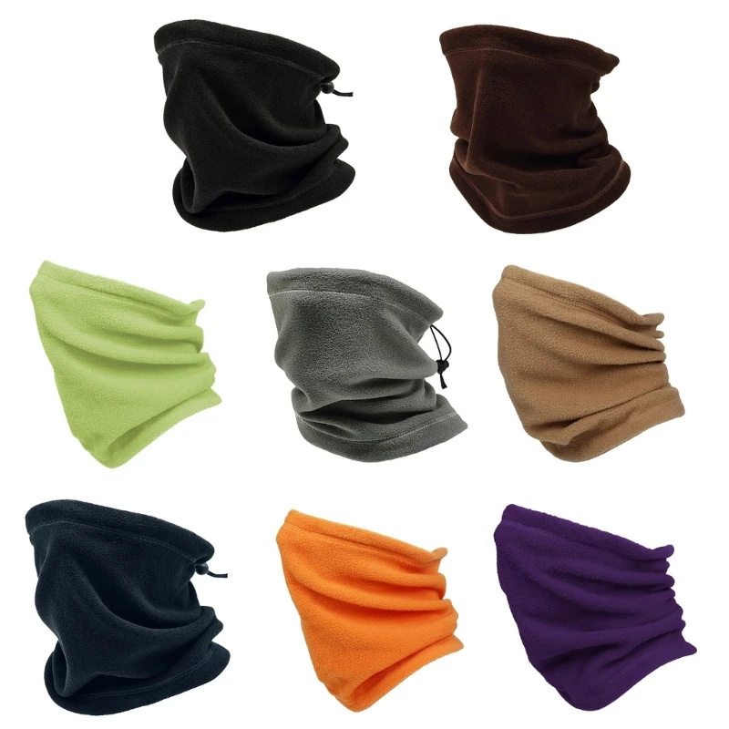 Winter Outdoor Cycling Neck Warmer Balaclava Bandanas 30*25cm Unisex Fleece Tube Scarf Half Face Neck Covers for Men and Women