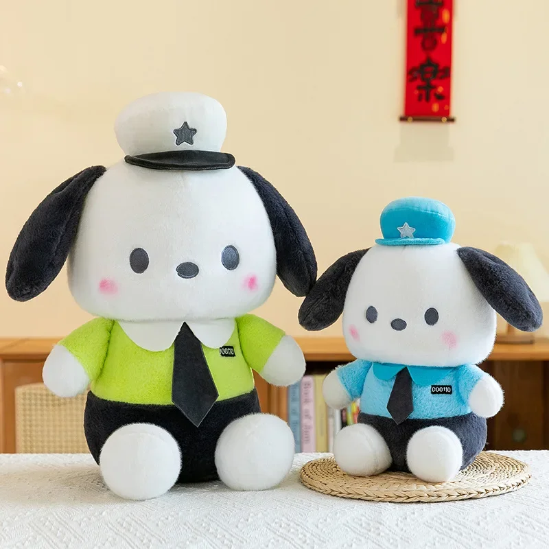 85cm Super Big Size Creative New Police Pochacco Filling Soft Plushies Kawaii New Anime Cartoon Pillow Doll Children's Gifts