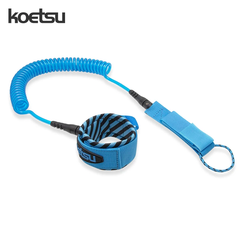 KOETSU Sup Board Leash 7MM 2.6ft/9.8ft TPU Stand Up Paddleboard  Ankle Rope  Surfing Board Foot Leash Hidden Pocket in water