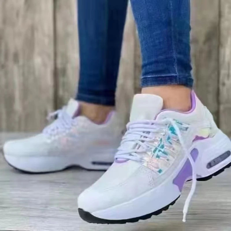 Luxury Women Sneakers Fashion Breathable Women Casual Shoes Outdoor Lace-up Sport Shoes Platform comfortable Women sneaker 2024