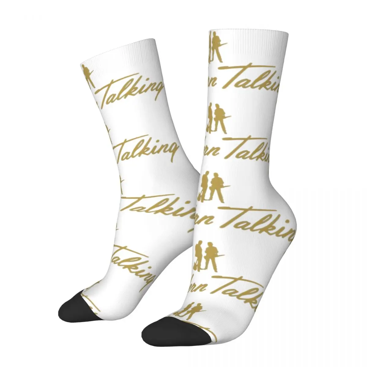 Crazy compression Modern Talking Music Group Sock for Men Harajuku Modern Talking Seamless Pattern Crew Sock Casual