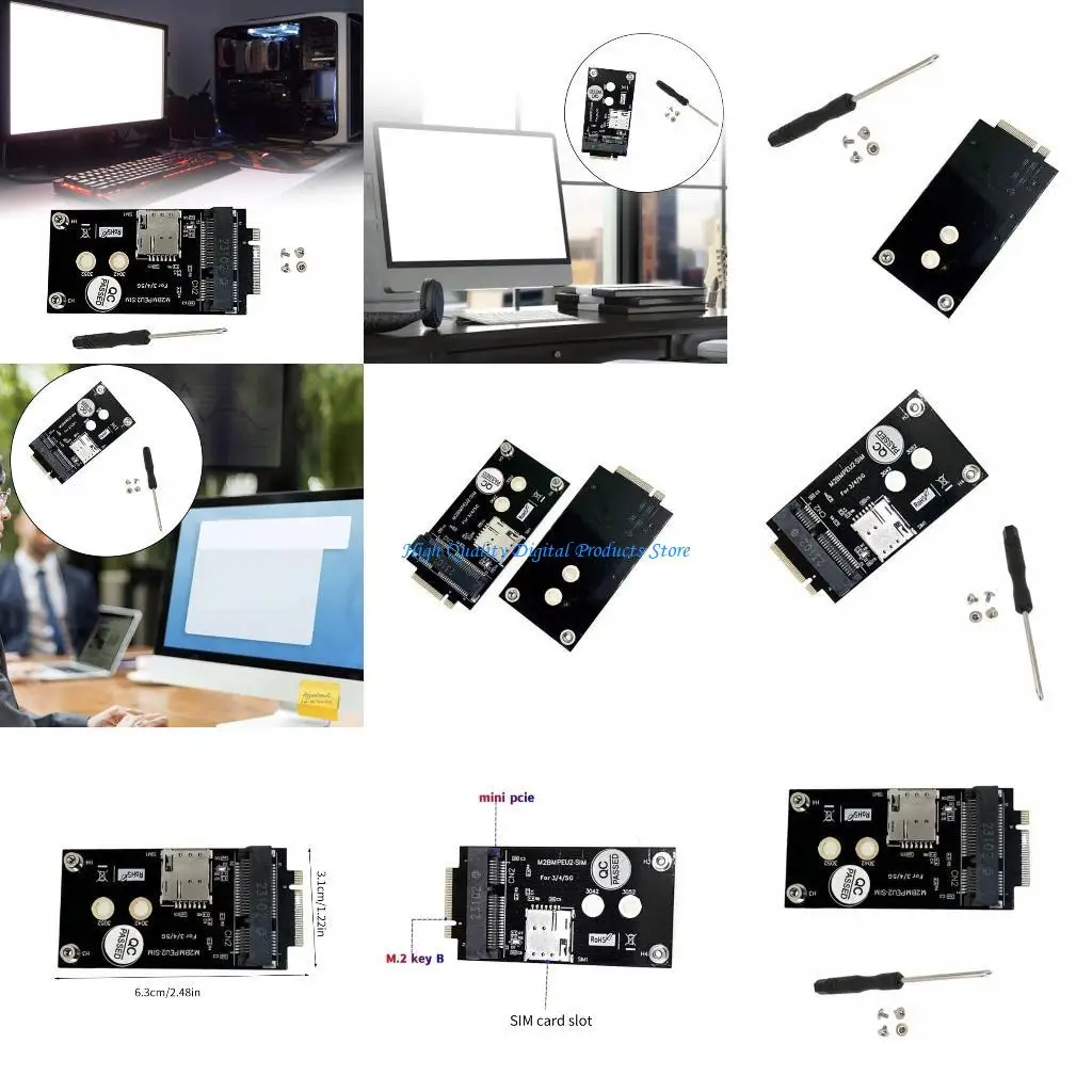 

U2JE mPCIE to B Adapters Development Board with Slot for 3042/3052 B
