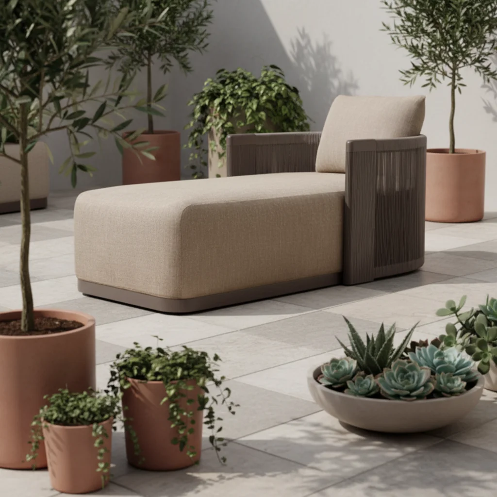 

#All Weather Outdoor Patio Furniture Luxurious Garden Aluminum Lounge Chair