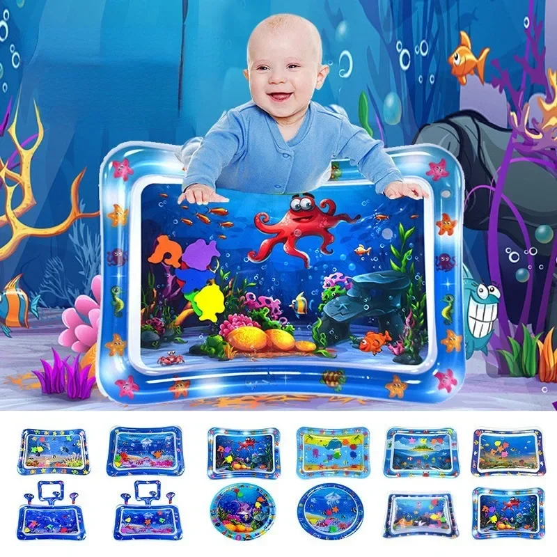 Baby Water Play Mat Inflatable Cushion PVC Infant Tummy Time Toddler Water Pad For Kids Early Education Developing Activity Toy