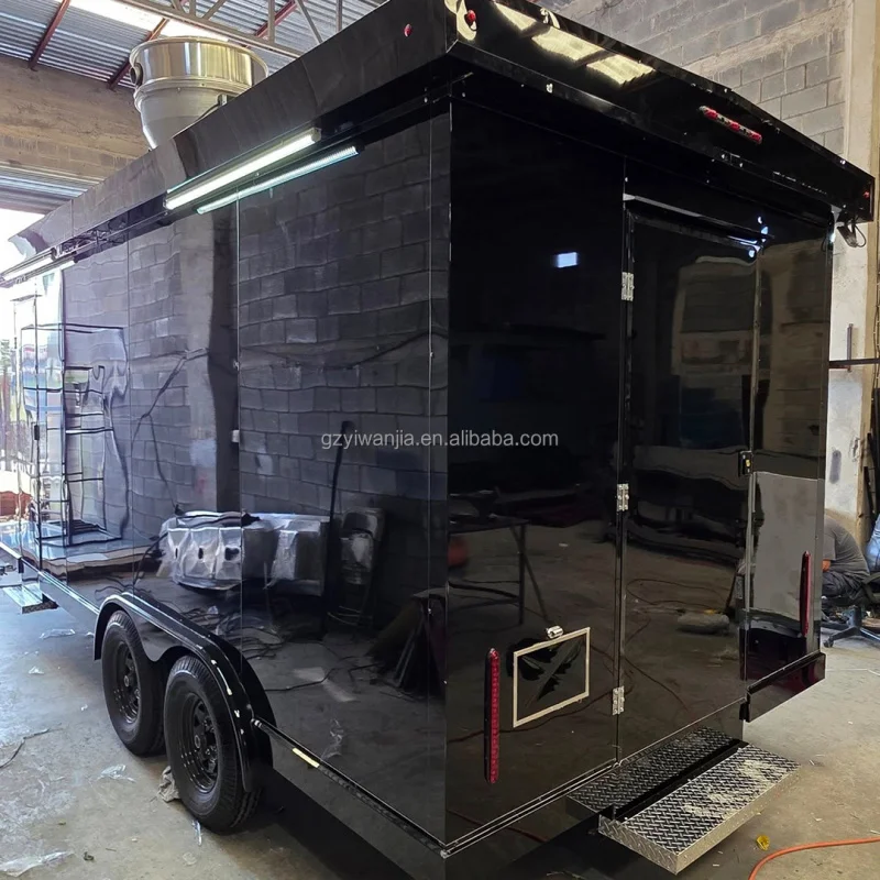 custom.Custom Food Stall Mobile Food Truck Trailer with Full Kitchen Pizza Coffee and Tacos