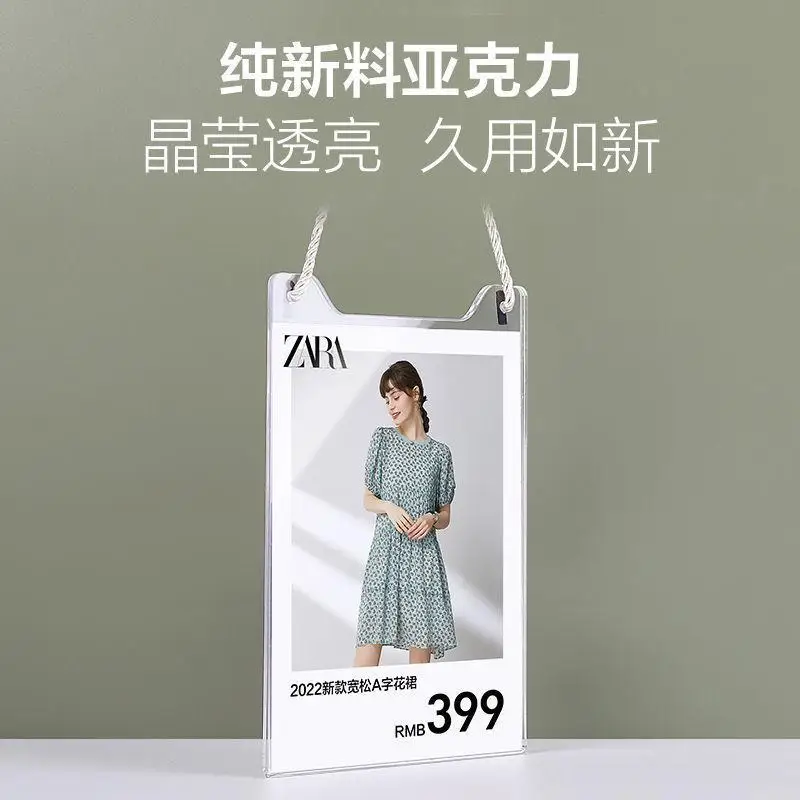 1Pc Ins Simplicity Acrylic Poster Menu Display Price Card Mall Promotion Billboard Advertising Publicize Hanging Sign Board
