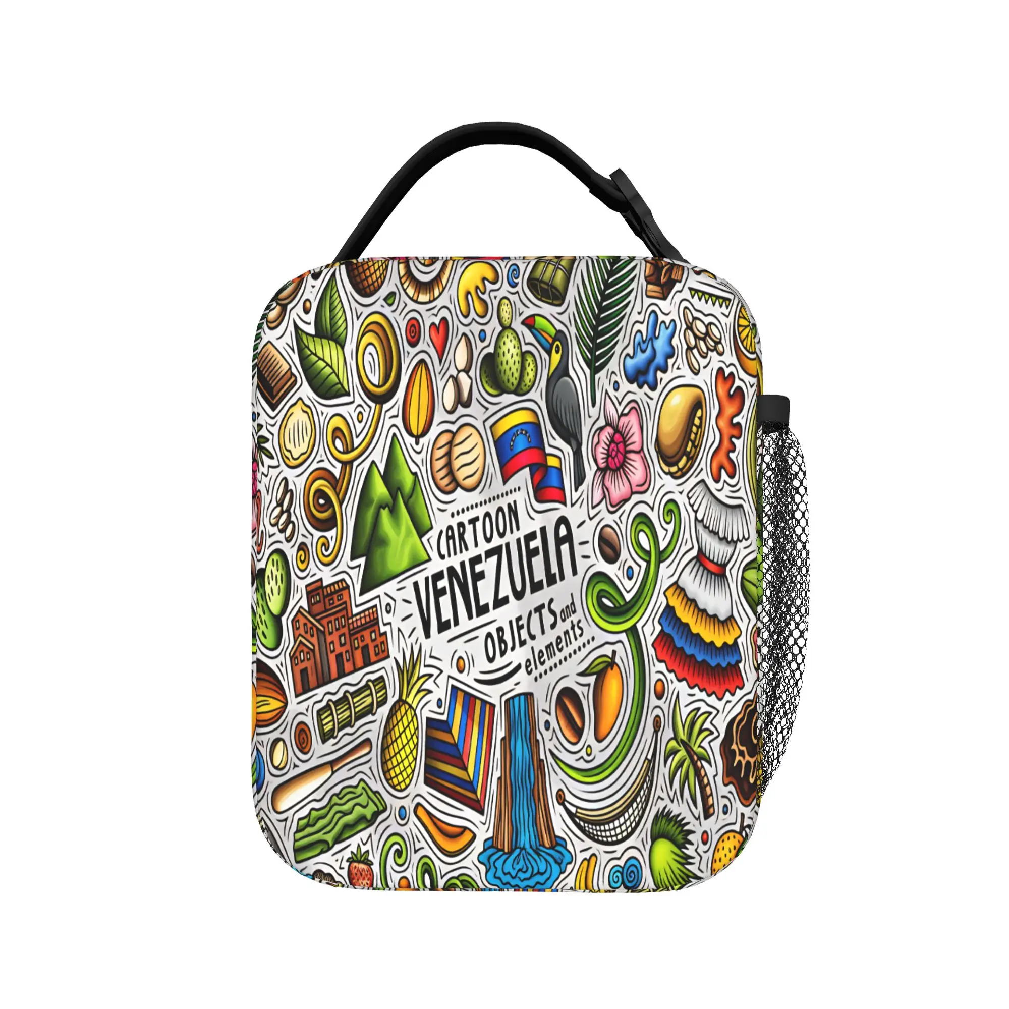 Venezuela Lunch Bag For Adult  Print Lunch Box Fashion Outdoor Picnic Cooler Bag Portable Insulated Oxford Tote Food Bags