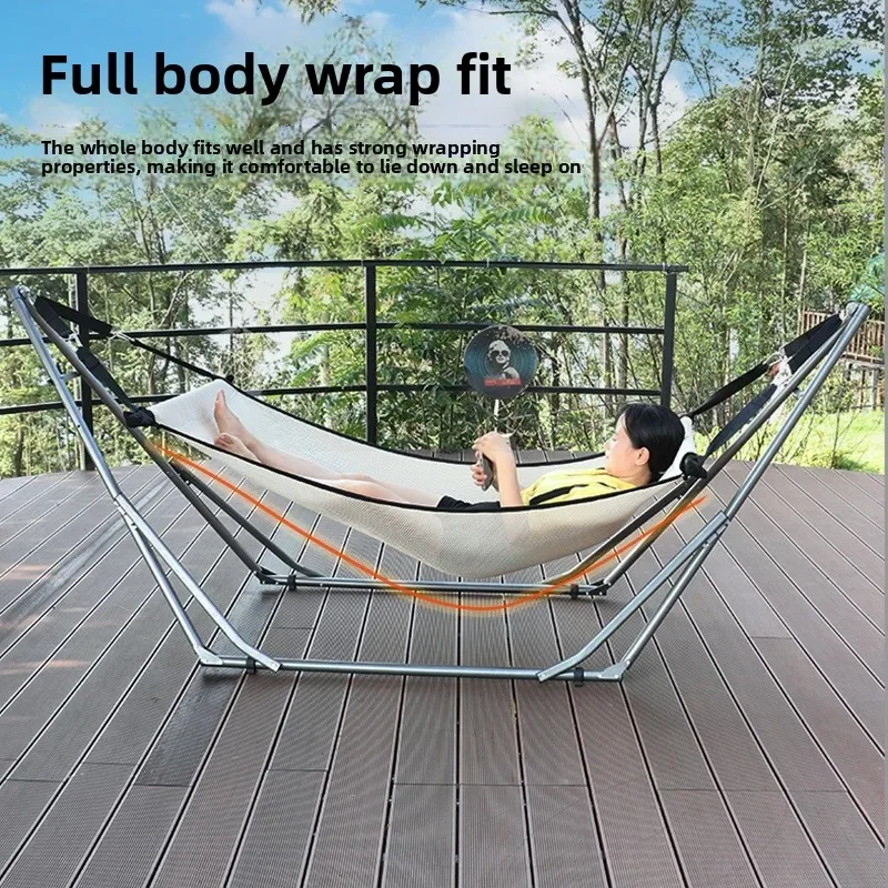 Hammock Outdoor breathable mesh swing Indoor anti-rollover single double hanging chair Household adult outdoor bed drop