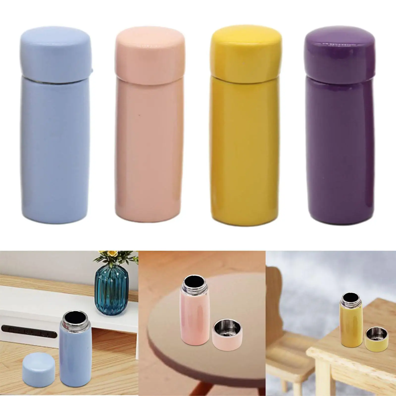 Casa de bonecas copos isolados fingir jogar acessório de cozinha metal mini copo de água casa de boneca acessórios para cozinha decoração do quarto