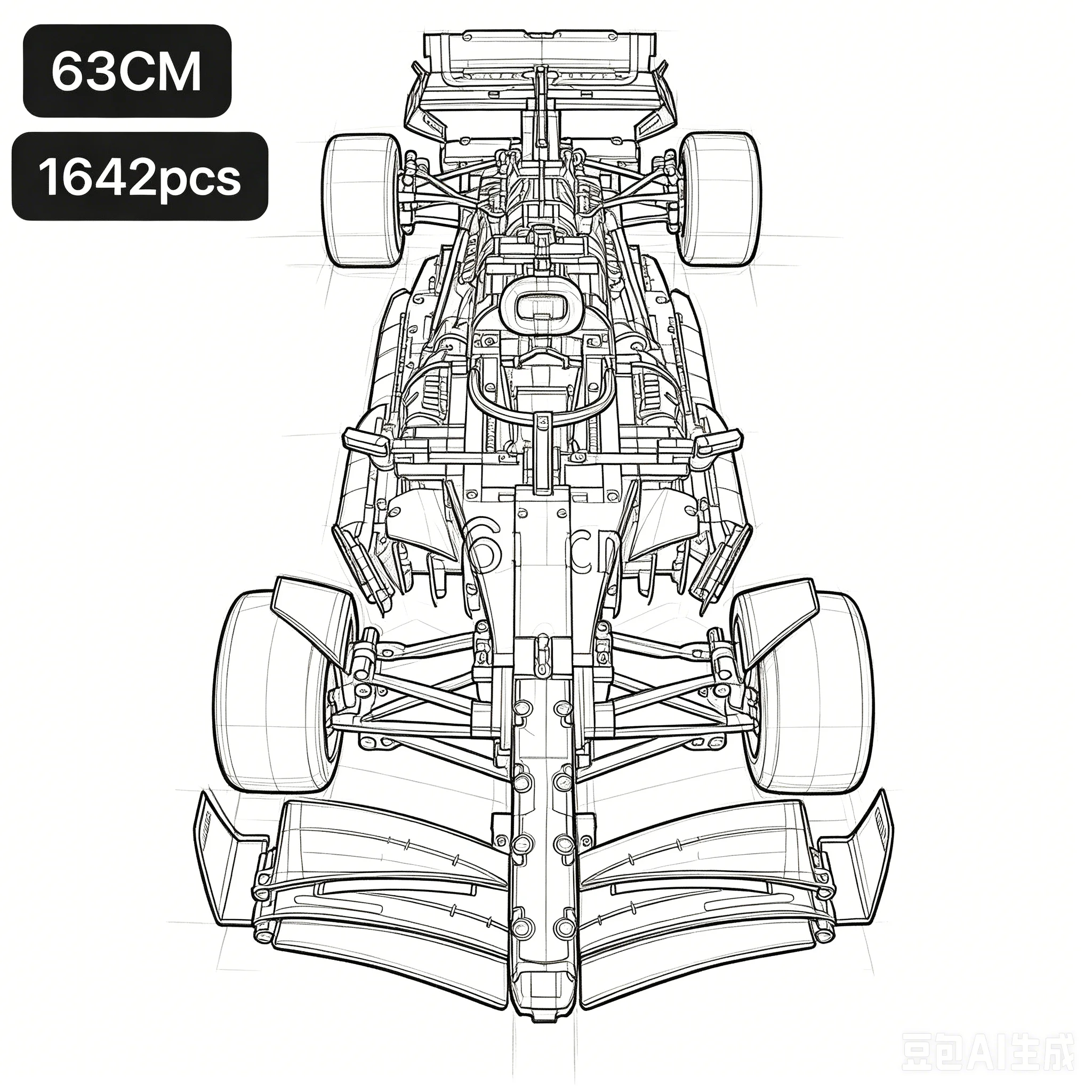 technology-1-8-scale-67cm-1432-1642pcs-performance-racing-car-speed-champions-detailed-building-block-car-model-vehicle-toy-gift