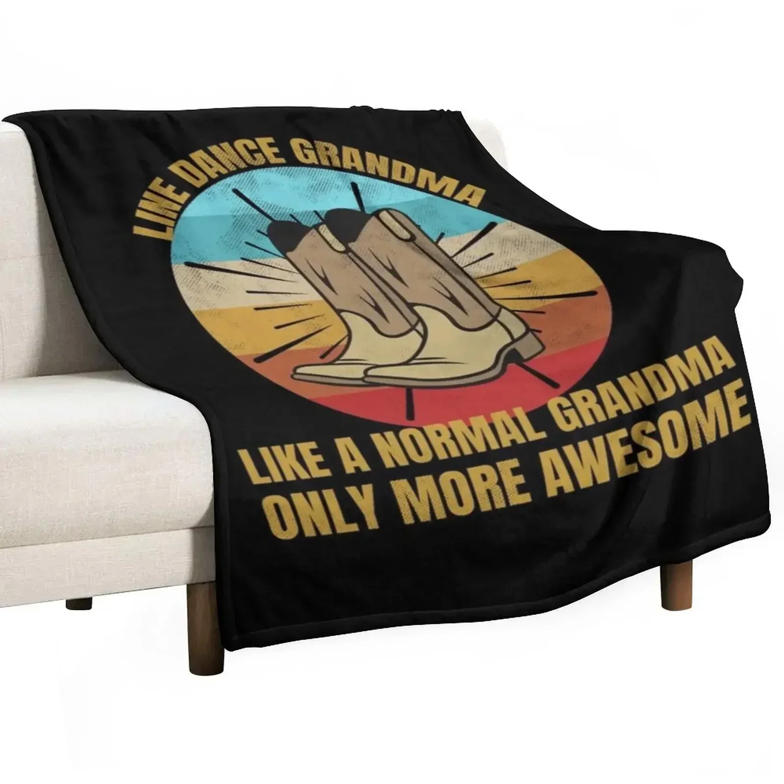 Awesome Line Dance Grandma _ Country Music Line Dance Throw Blanket heavy to sleep manga Beach Blankets