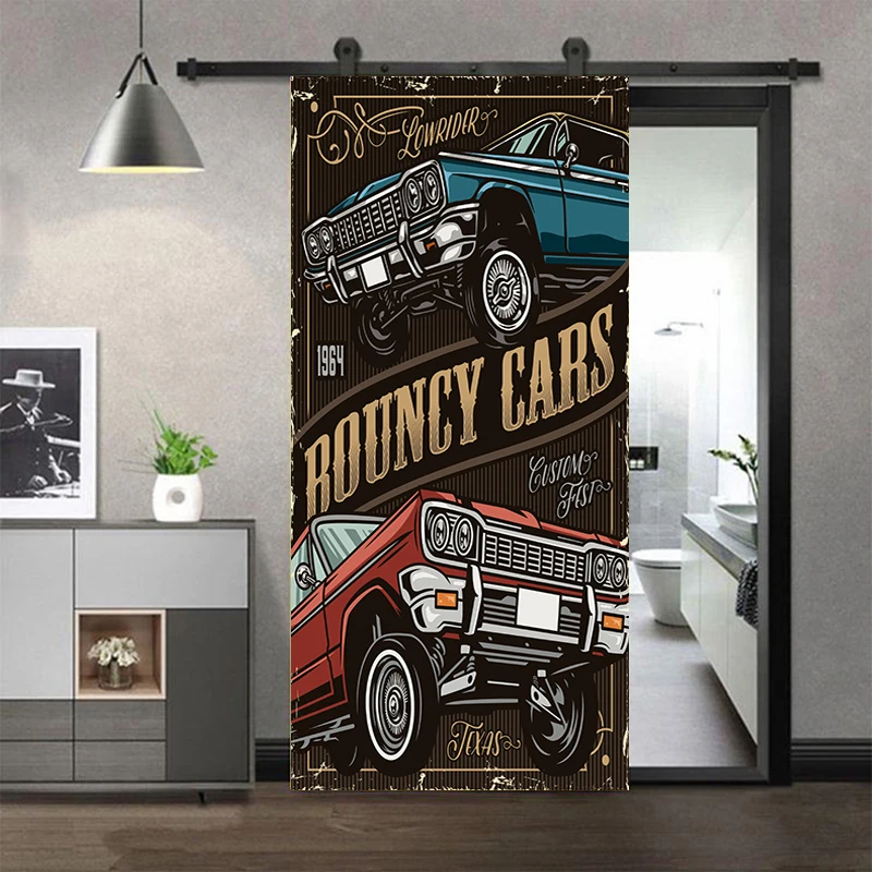 

Door Sticker Modern Wallpaper Custom Cars Vintage Posters PVC Self-adhesive For Bedroom bathroom Decor Mural Poster