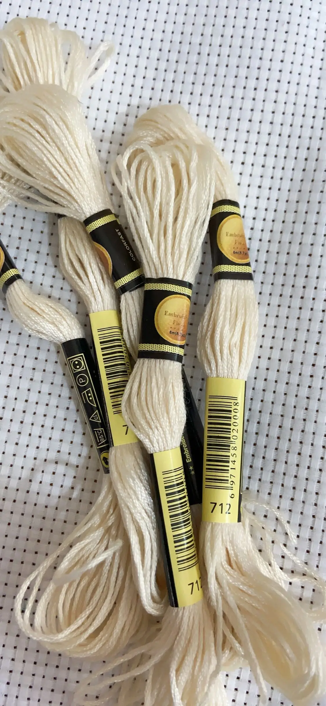 10PCS/LOL Set Cross Stitch Thread Embroidery Floss For Beginners DIY  No Repeat Rainbow DMC CODE 712