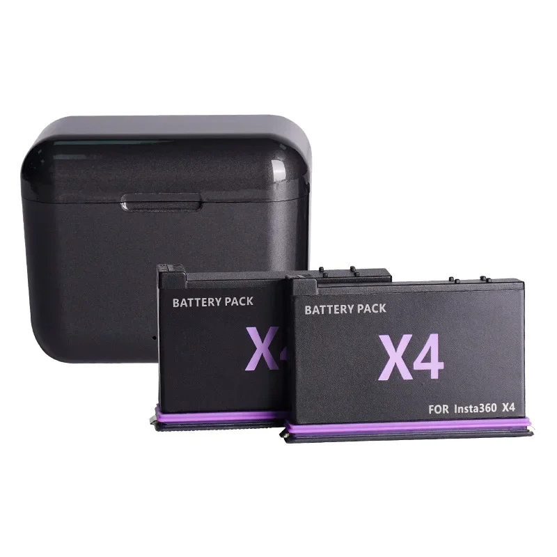 2500mAh 3.85V For Insta360 X4 Battery 2-Slot Charger Fast Charge Hub for Insta360 X4 Battery Power Accessories