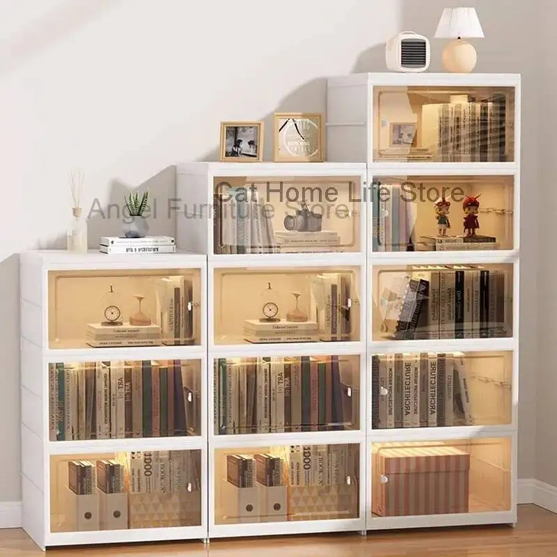 Estantería de oficina blanca Industrial, cajón interior para libros, estante de almacenamiento para dormitorio, biblioteca, Estanteria de oficina, muebles de biblioteca Cubos