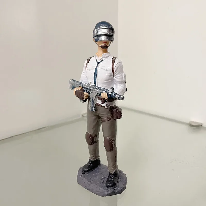 [VIP] 17cm PUBG Male soldier & Female soldier warrior Action Figure Resin statue model Home decorations Ornaments kids toy gift