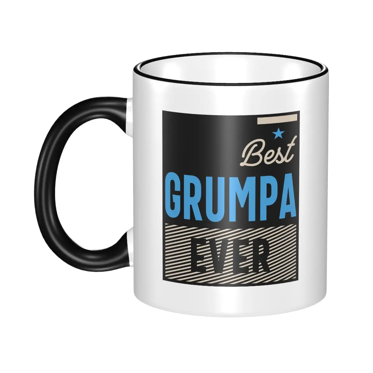 Mens Best Grumpa Ever Grandpa Mug Funny Ceramic Coffee Cups Tea Mugs Milk Cup Drinkware Gifts for Friends