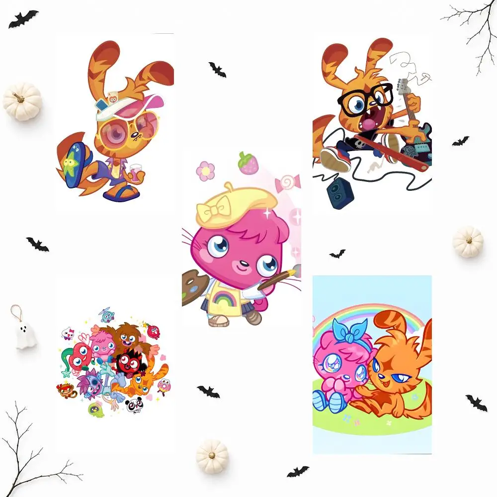 Game M-Moshi Monsters Painting Calligraphy High-Definition With Textured Finish Modern Style For Hallway Wall Art Decor