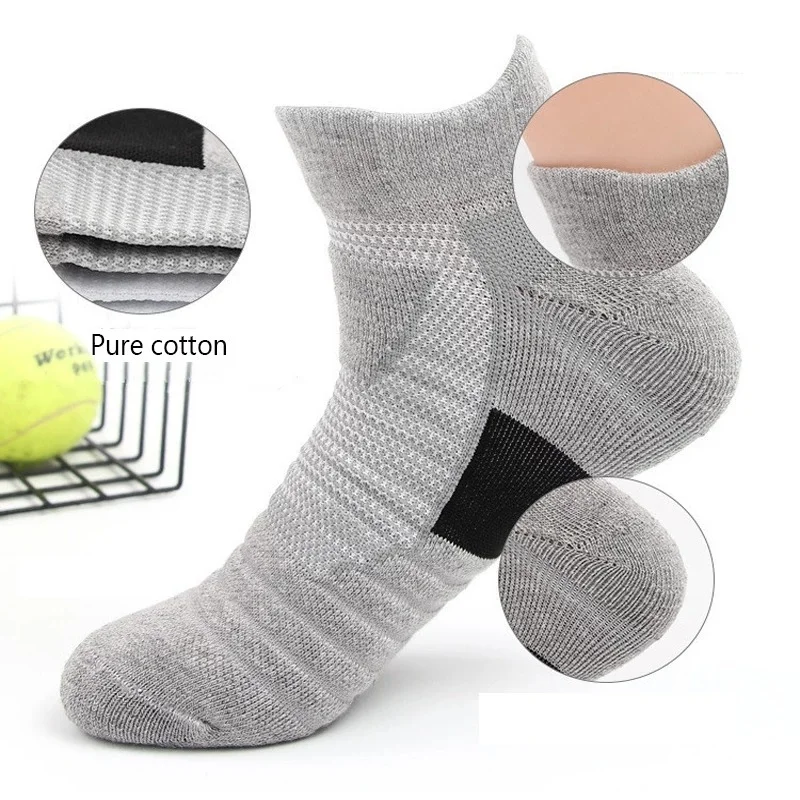 Men Sport Socks Breathable Moisture Wicking Athletic Sock Autumn Winter Comfortable Cotton Socks Outdoor Running Basketbal Socks