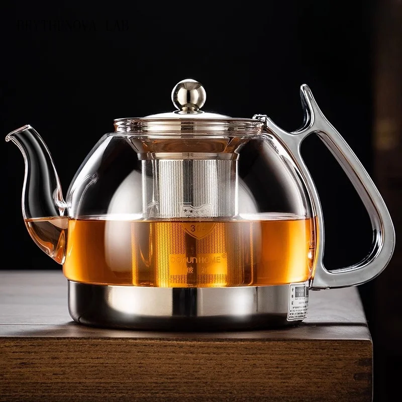 Induction cooker special pot boil tea dedicated cooker Pot Glass Stainless Steel Liner Kettle Flower Tea