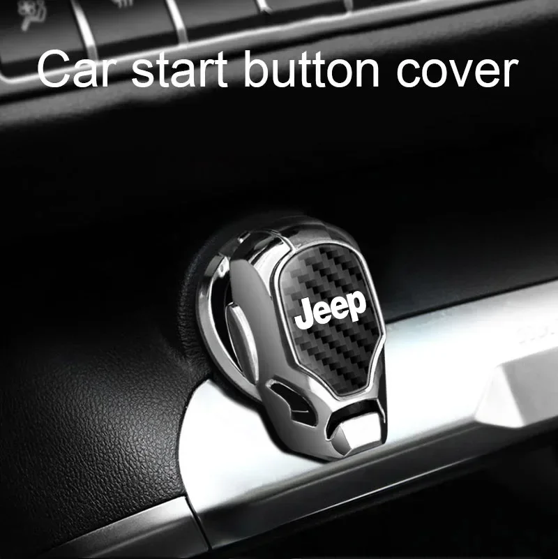 

1Pc Car Engine Start Button Cover Decorative Protective Car Interior Accessories For Jeep Wrangler Grand Cherokee Compass Renega