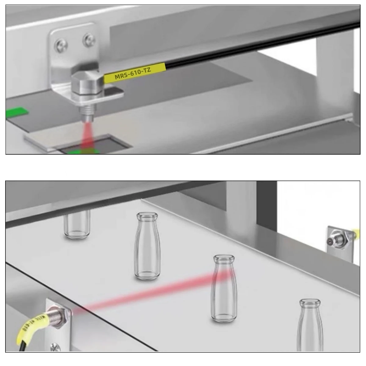مستشعر الألياف الضوئية البصرية لمكبر الصوت الكهروضوئي التبديل حساسية عالية منتشر عاكس من خلال شعاع M3 M4 M6 الموضوع