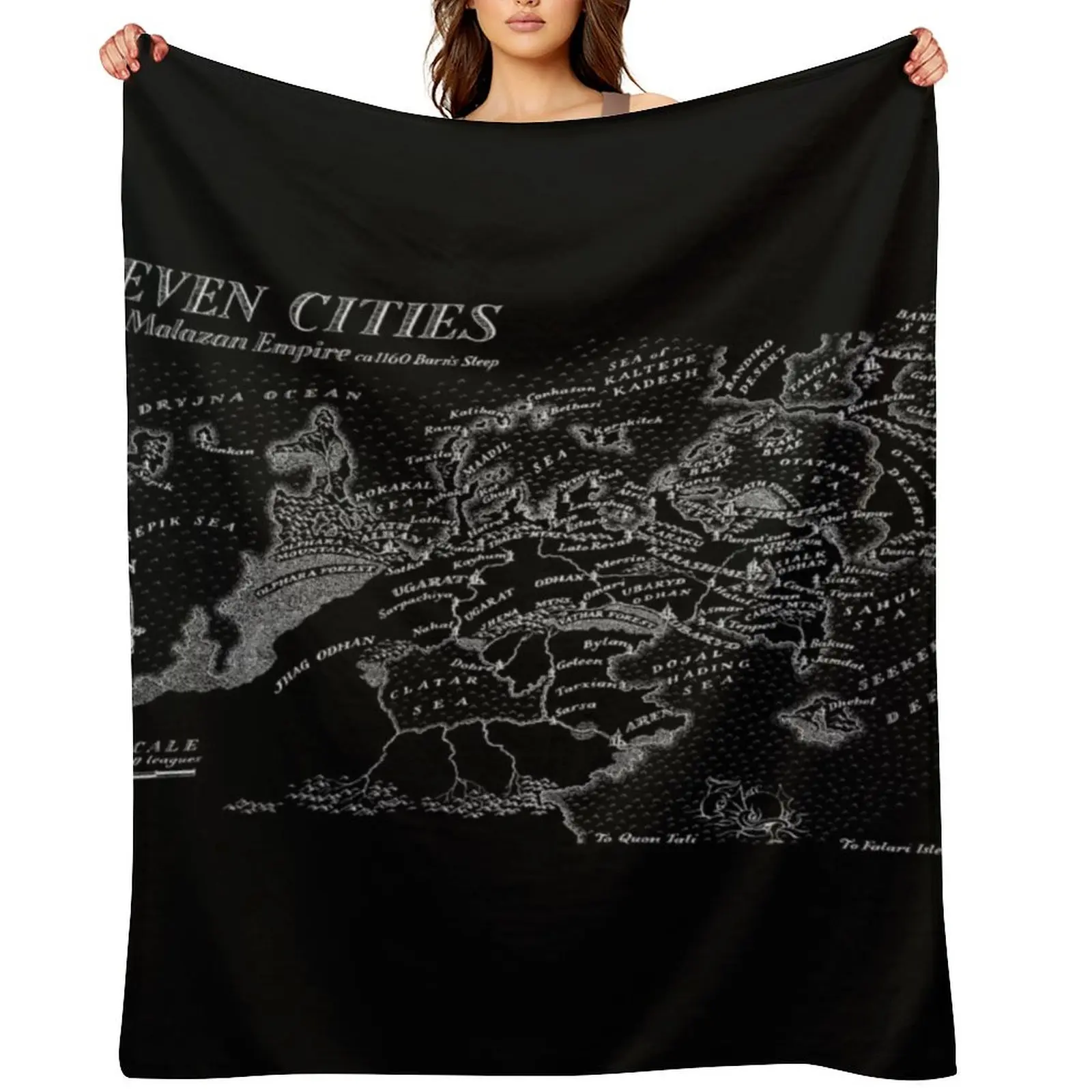 Карта семи городов Малазан, белый дизайн, одеяло, термобелье для путешествий, плед на диване, диван, рождественские подарки, одеяла Карта семи городов Малазан, белый дизайн, одеяло, термобелье для путешествий, плед на диване, диван, рождественские подарки, одеяла