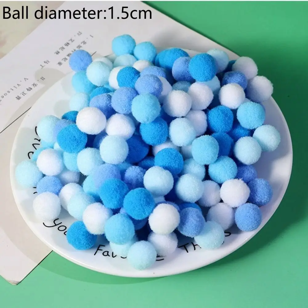 

1 Pack 1cm/1.5cm Pompom Fur Balls Macaron Colors DIY DIY Pom Pom Ball Chrismas Colors Colorful DIY Plush Ball Christmas Decor