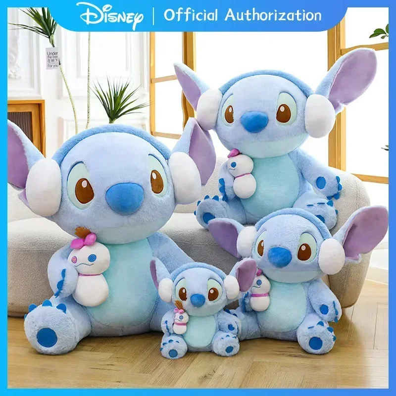 Disney Lilo & Stitch 40CM-100CM invierno limitado juguete de peluche Anime muñeco de peluche colección de recuerdos de dibujos animados Kawaii regalo de cumpleaños