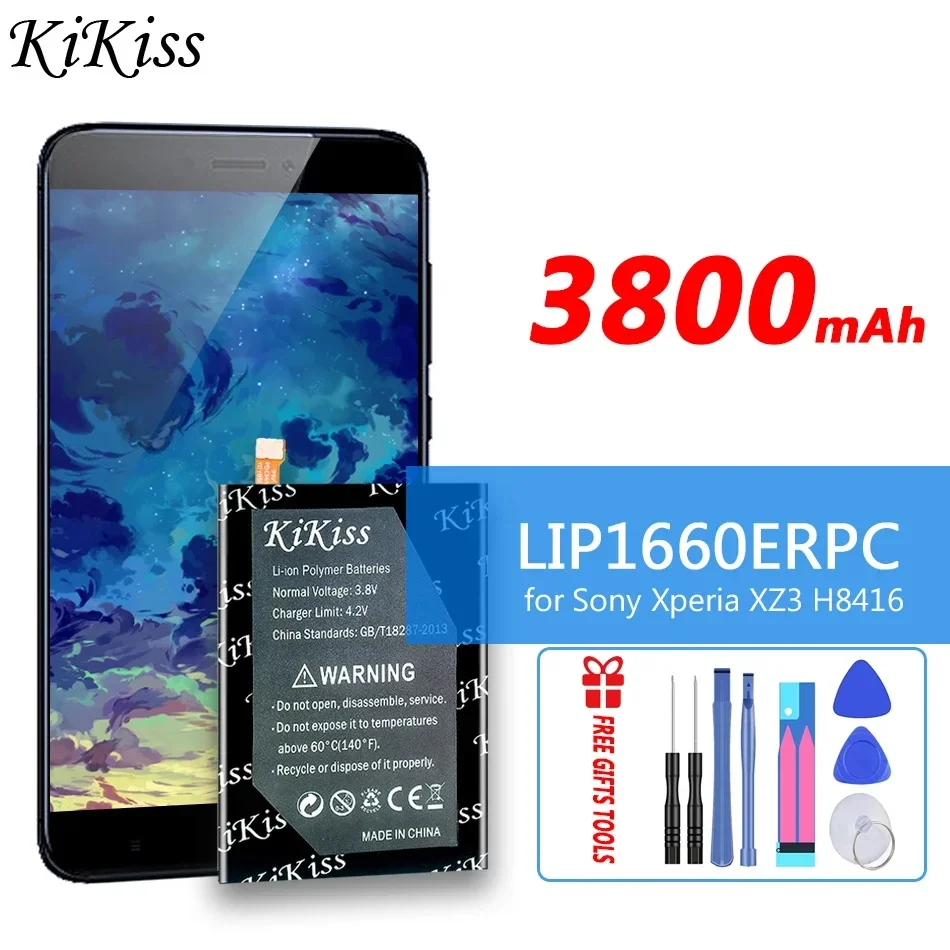 

3800mAh KiKiss Battery LIP1660ERPC for Sony Xperia XZ3 H8416 H9436 H9493 Replacement Bateria