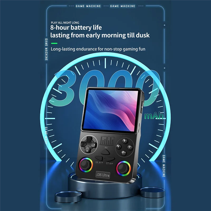 J36 Ultra 64G Ретро портативная игровая консоль 3,5-дюймовый портативный игровой плеер с поддержкой 20+ симуляторов 20000 игр