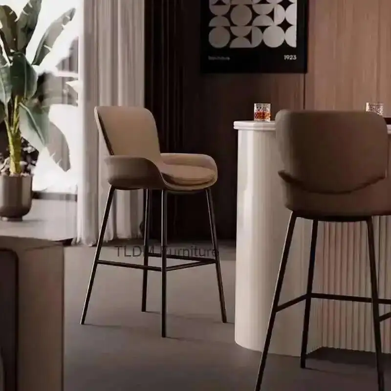 

height nomic aesthetic chair bar stools long black living modern room accent Relaxing office taburete alto trendy furniture