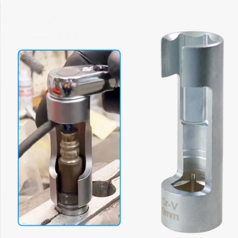 17/19mm Open Oil Pipe Disassembly Sleeve Diesel Fuel Injector Pipe Hexagonal Wrench Oxygen Sensor Spanner Hand Repair Tools