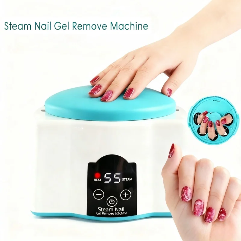 

Gel Nail Polish Remover Steamer Adjustable Temperature Machine kit Portable Steam Nail Polish Removal Device for Nail Polish
