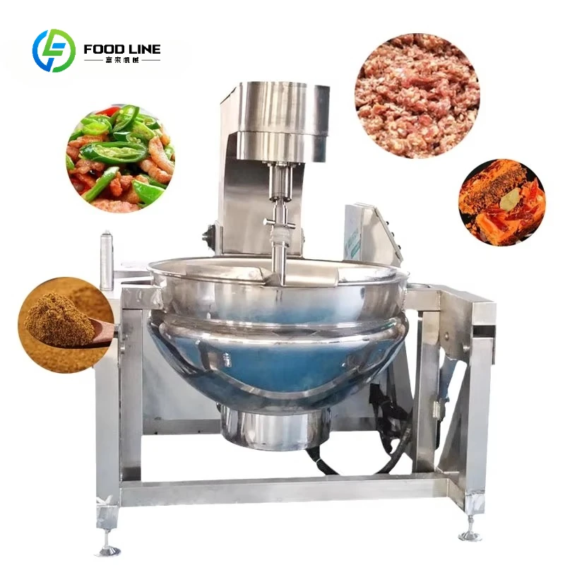 Highly Efficient Automatic Industrial Food Cooking Machines Sauce Planetary Mixer Cooking Pot Customized