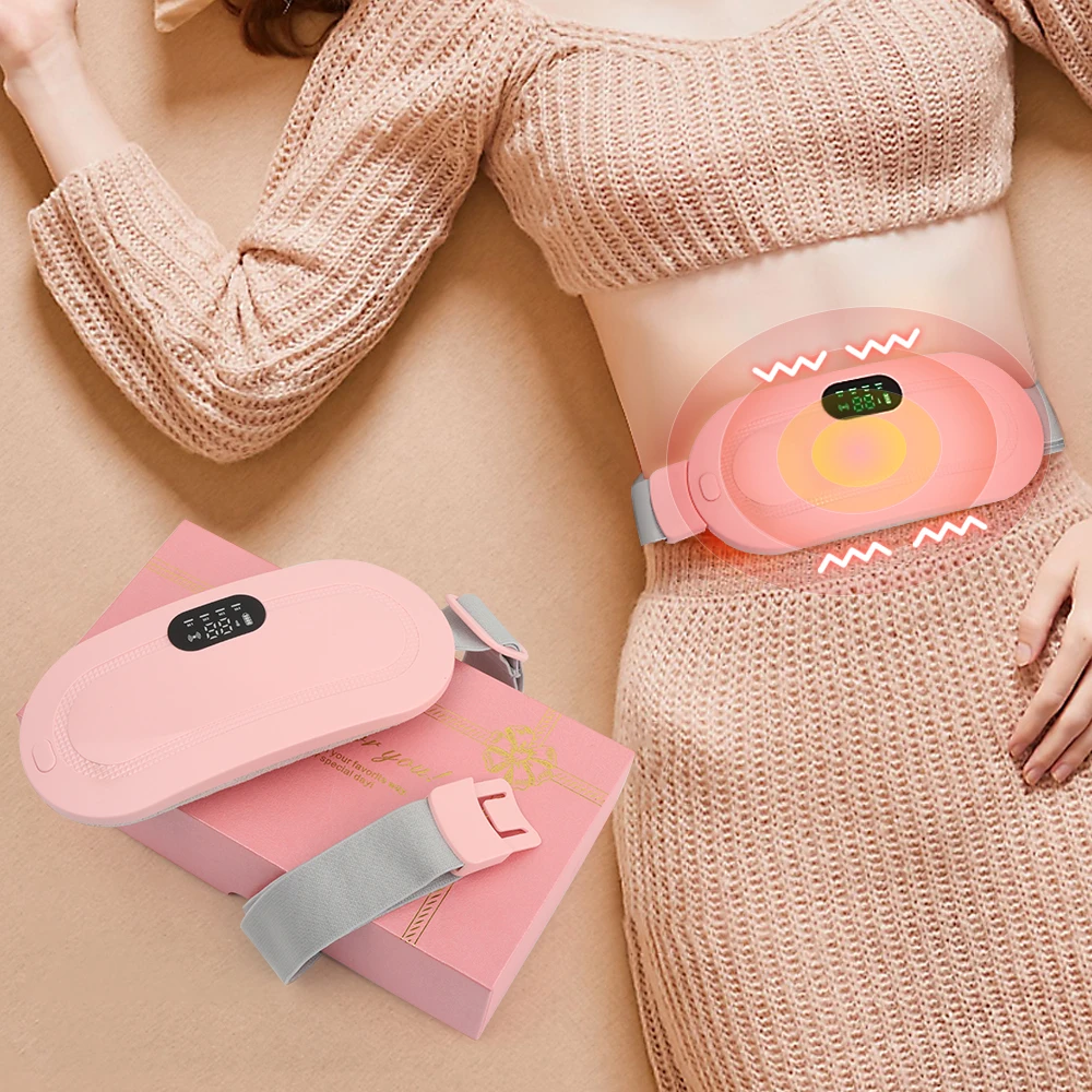 

Rechargable Menstrual Heating Pad Smart Warm Palace Belt Relief Menstrual Pain Hot Compress Massager Electric Waist Belt Device