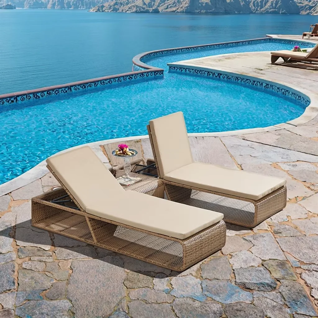 modern beach bamboo garden furniture pool chairs sun lounger aluminium swimming canopy outdoor bean bag grey sun lounger